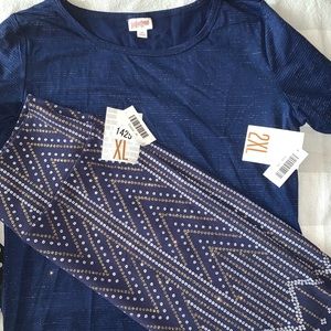 Lularoe Elegant Coll Outfit 2x Gigi/XL Cassie BNWT